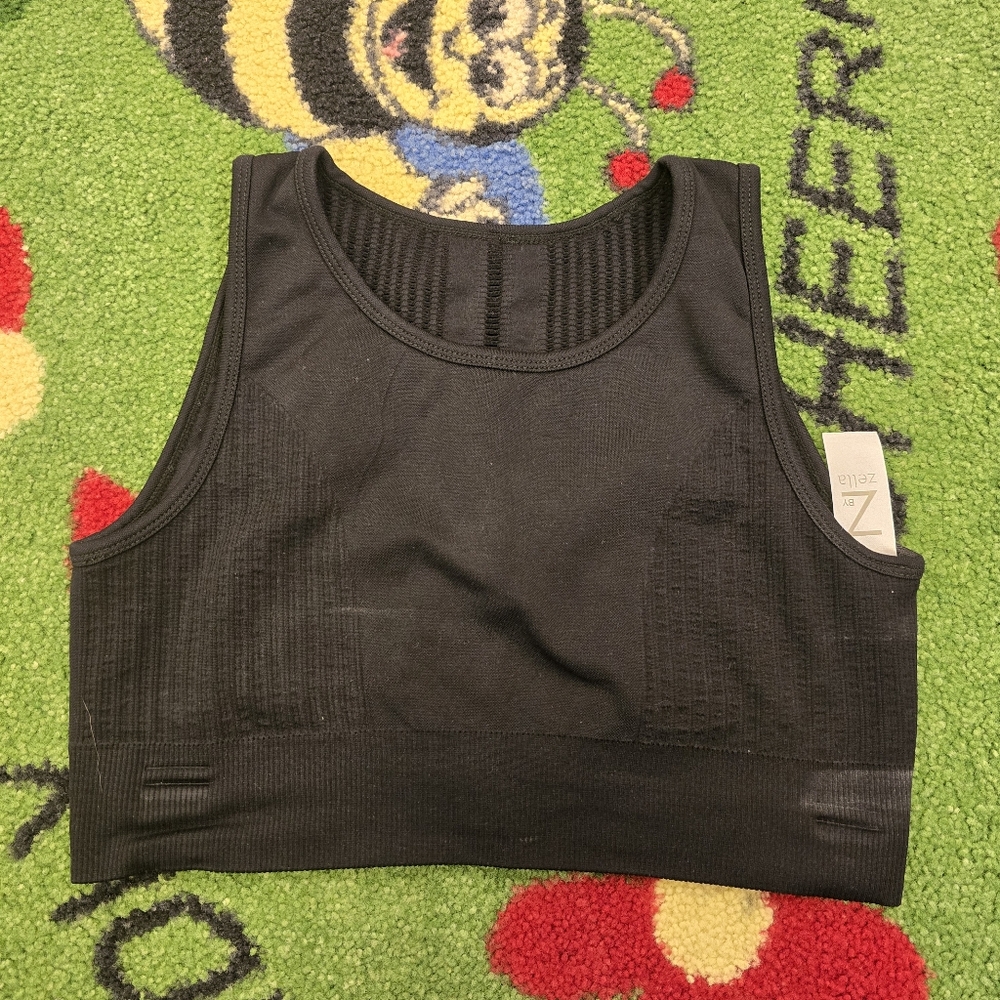 Z By Zella Black High-Neck Sports Bra Medium